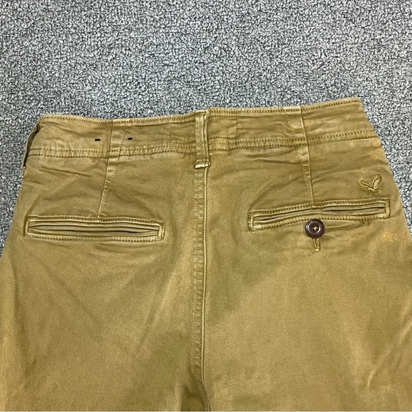 American Eagle Active Flex Longer Length Shorts Mens Size 26 Khaki Chino Causal - Picture 10 of 10